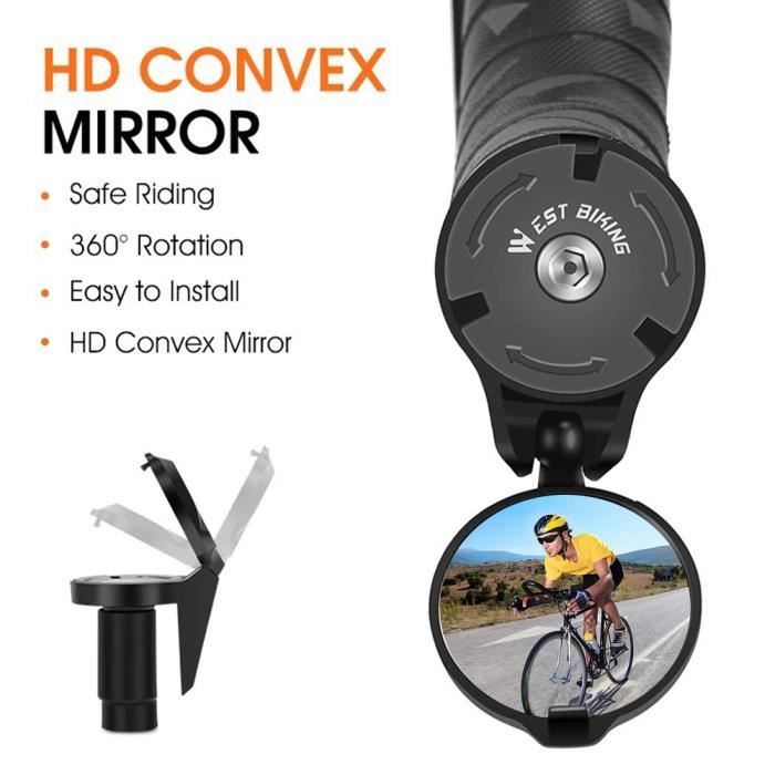 Rétroviseur de vélo gauche - Réglable - Convient pour E-bike, Speed