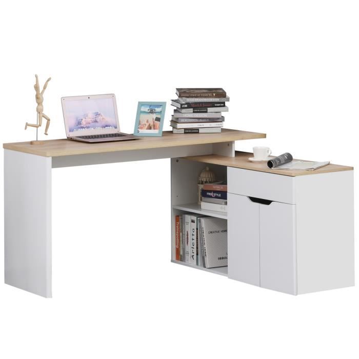 Bureau Informatique Multimedia Modulable Multi Rangements Double Niche Tiroir Et Placard Panneaux Particules Bois Clair Blanc Achat Vente Meuble Informatique Bureau Informatique Soldes Sur Cdiscount Des Le 20 Janvier Cdiscount