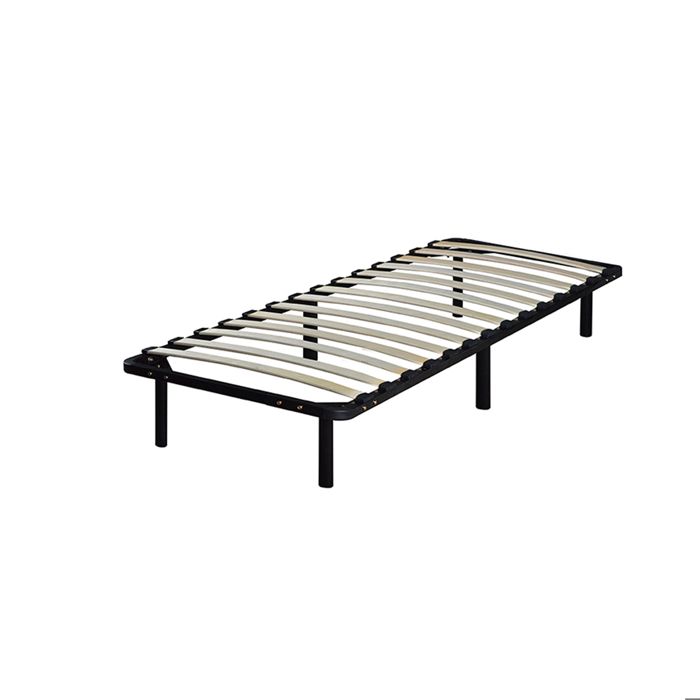 Sommier kit en bois et acier Noir 90x200 cm