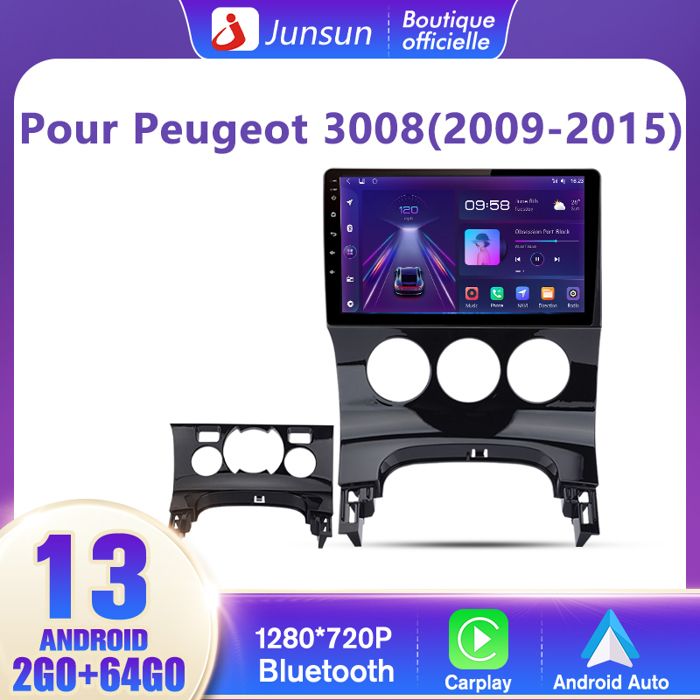 D9-PG3008-PREMIUM - Autoradio Android Peugeot 3008 5008 Carplay Android Auto Sans Fil 9 Pouces Dynavin D9 Pg3008 Premium
