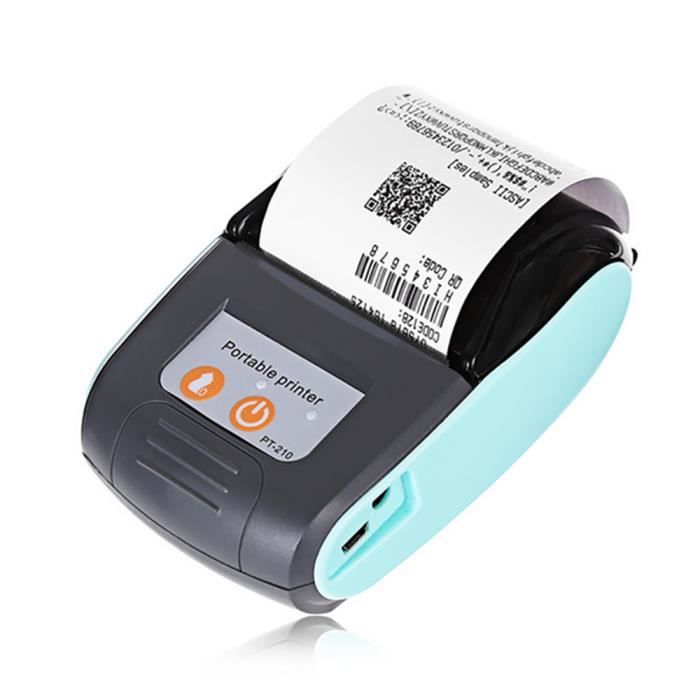 Imprimante Thermique à Reçu Bluetooth sans Fil Impression Haute Vitesse  Ports USB Imprimante de Ticket Rechargeable Bleu - Cdiscount Informatique