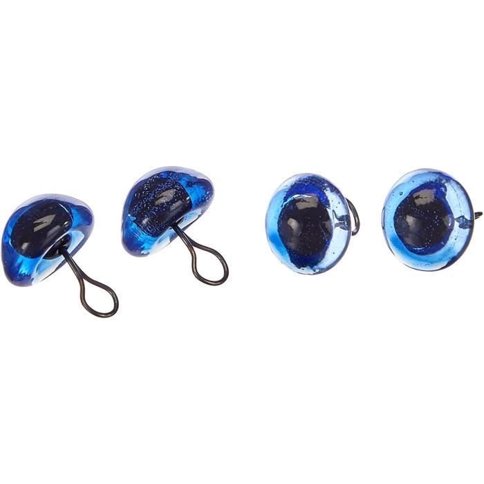 Yeux Pour Poupée Ancienne - Bleu 14mm - Soufflés à La Bouche En Verre