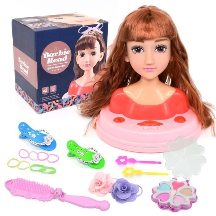 Tête à Coiffer Pour Enfant - Jouet De Coiffure Fille Avec Accessoires - Lavable, Idéal Pour Jeu De Rôle Dès 3 Ans