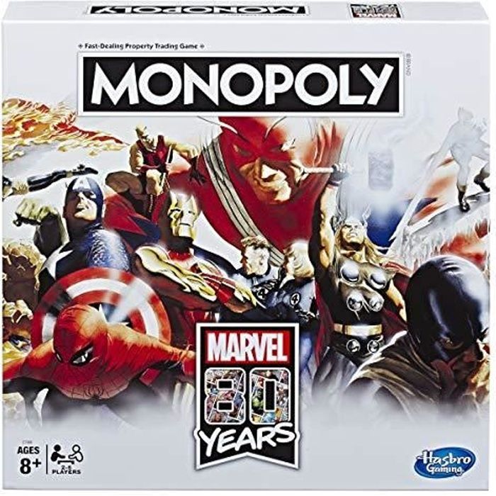Monopoly Marvel 80 ans Comics - Jeu de societe - Jeu de plateau - Version française