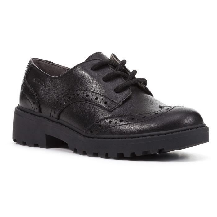 Geox Chaussure Femme - GEOX - J Casey G. N - Cuir - Lacets - Noir