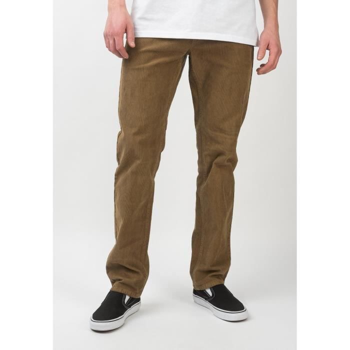 Pantalon Décontracté Hugo Boss Riko-Pleats - Taille 32 (IT 48) - Marron Corduroy