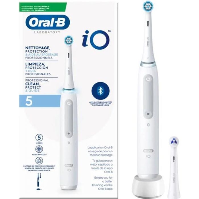 Oral-B Brosse à Dents Électrique Nettoyage Protection et Aide au Brossage Professionnels Io Series 5