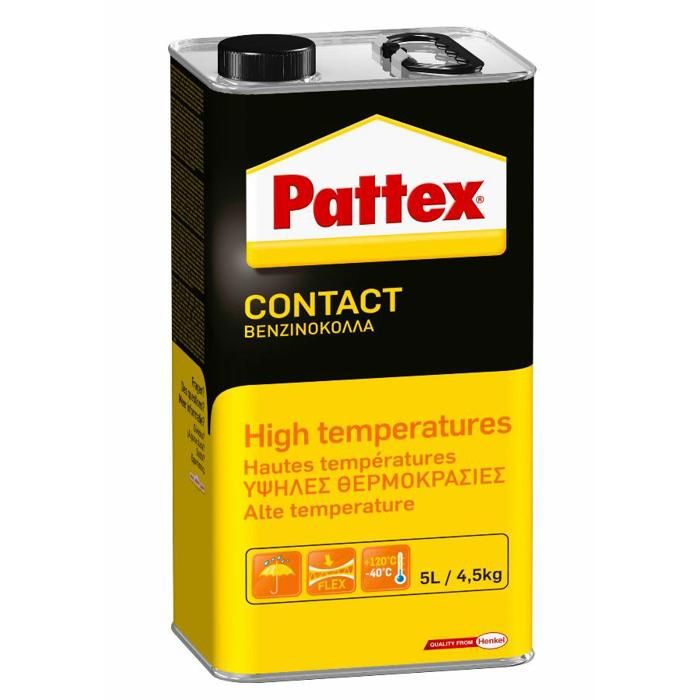 Bidon de 4.5 Kg de colle PATTEX contact haute température HENKEL FRANCE 1419294 - vue 2