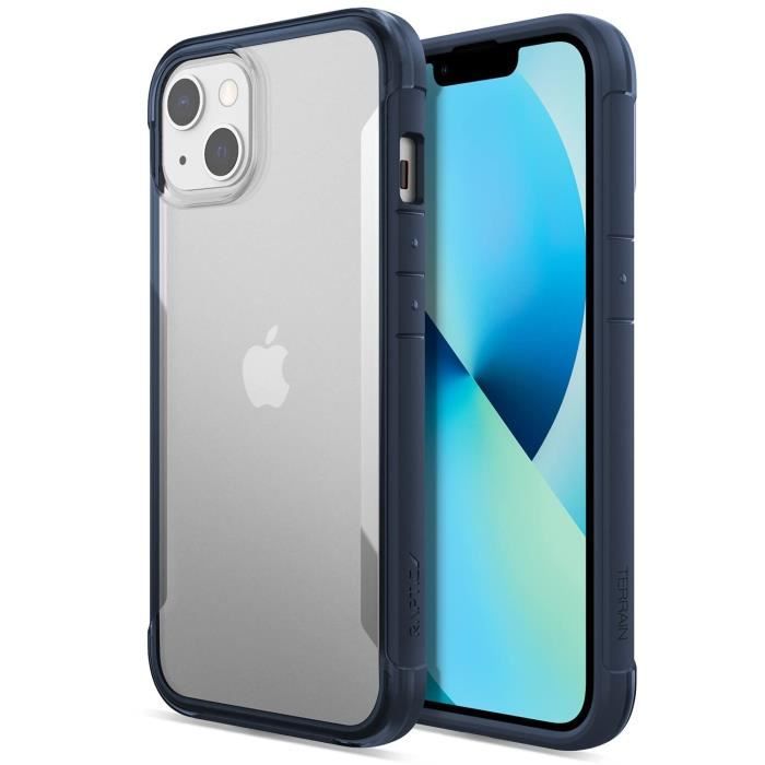 RAPTIC COQUE TERRAIN BIODEGRADABLE 3M BLEU/CLEAR IPHONE 13