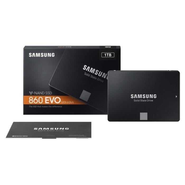  Disque SSD SAMSUNG Disque SSD Interne 860 EVO  SATAIII 500 Go 2.5" pour ordinateur portable pas cher