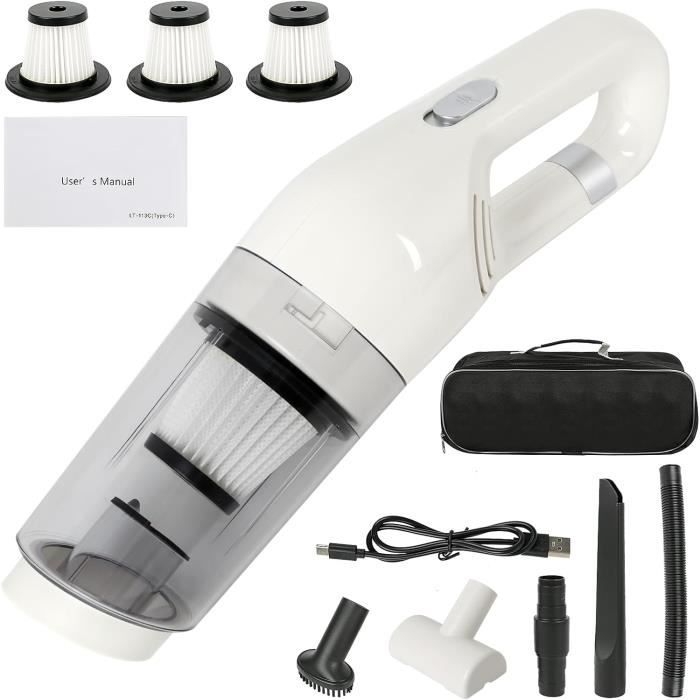 Aspirateur De Voiture Sans Fil 28000 Pa - 3 En 1, Batteries Longue Durée - Pour Poils, Poussière, Voiture Et Maison