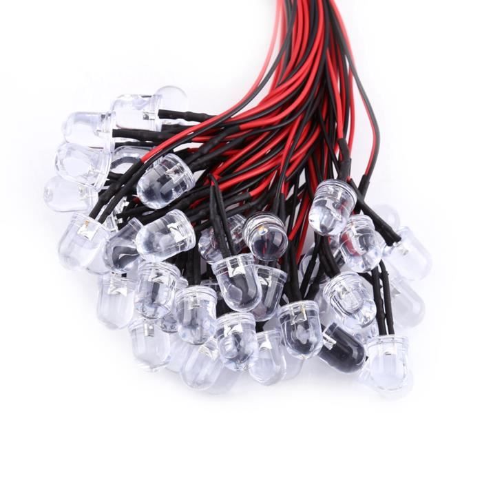 Douille LED 5mm en métal, convexe