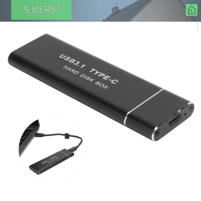sjlerst Boîtier Disque Dur M.2 USB3.1 Type C SSD Externe en Alliage dAluminium