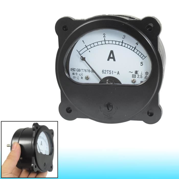 Panneau rond AC 0 3/ A analogique m/ètre de mesure de courant amp/èrem/ètre Gauge Noir