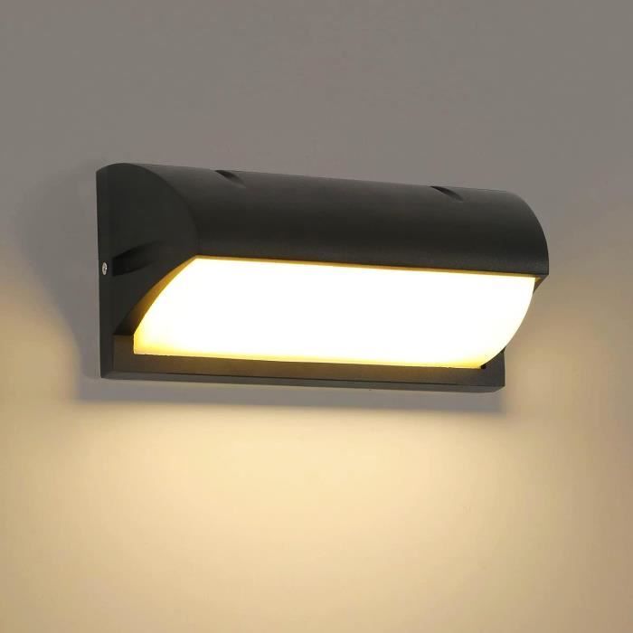 18W LED Applique Murale Lampe Extérieur avec Detecteur de Mouvement IP65  Étanche Moderne Noirs 3000K Blanc Chaud - Cdiscount Maison