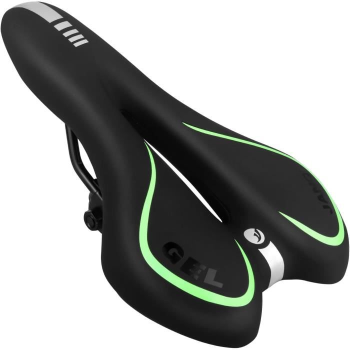 Selle De Vélo,Mousse À Mémoire Creuse, Selle Large Avec Bande