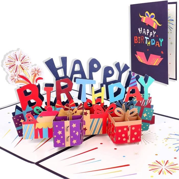 Carte Pop-up 3D Fleurs - Carte Vierge Pour Anniversaire, Fête Des Mères, Saint-Valentin