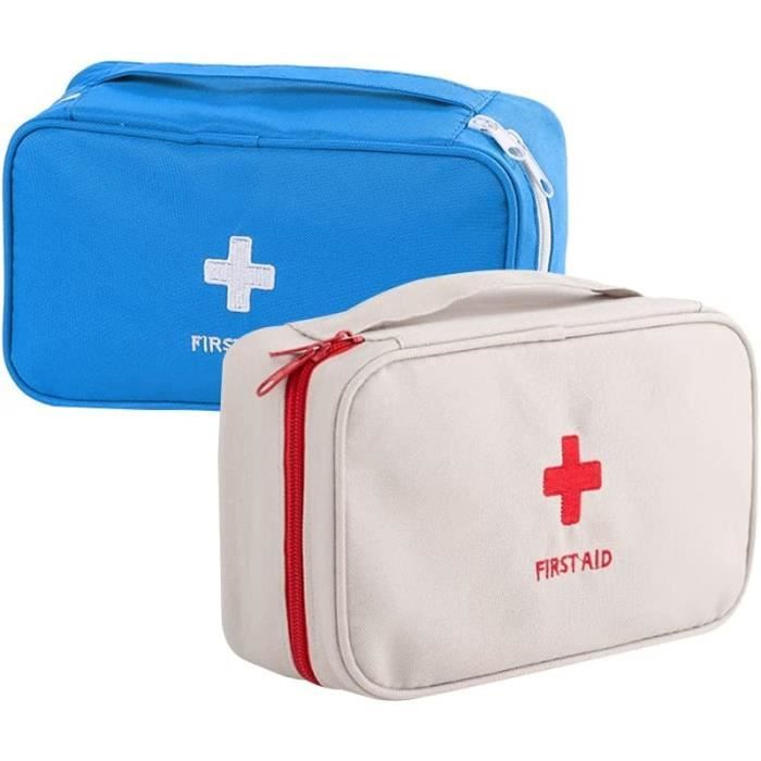 Trousse De Secours Vide Portable - Sac à Médicaments Avec Compartiments Pour Voyage, Camping Et Maison - Rouge