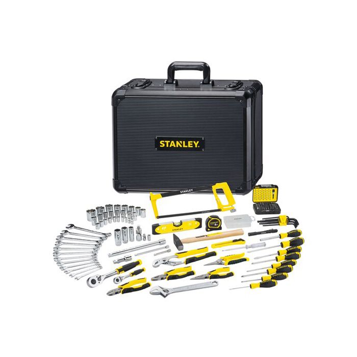 STANLEY Valise de Maintenance - 142 Pièces - Valise en Aluminium Avec Doublage Intérieur et Coins Renforcés STMT98109-1