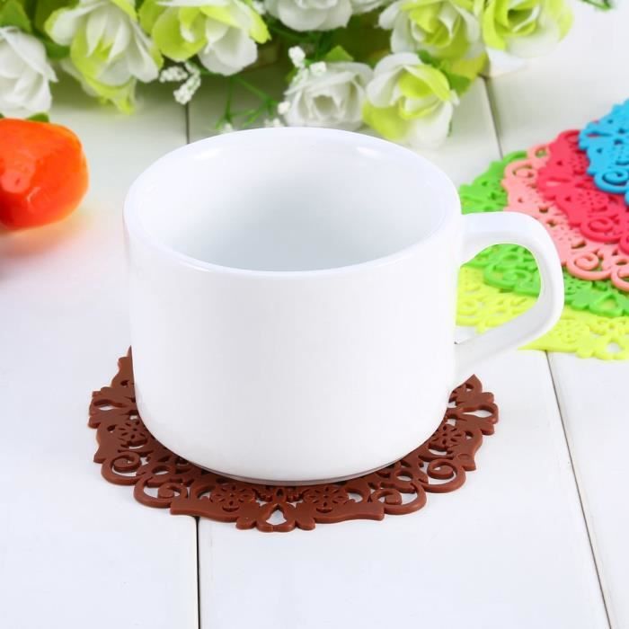 Dessous De Plat En Silicone Forme Fleur – Antidérapant, Isolant Thermique – Pour Table Et Cuisine (beige)
