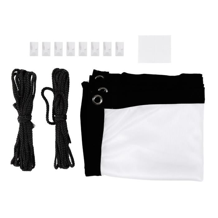 Écran De Projection Portable 60 à 120 Pouces – Format 16:9 – Blanc, Tissu Polyester – Pour Cinéma Maison Ou Extérieur - 2