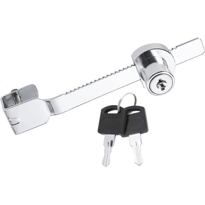 Lot De 4 Serrures À Cliquet Pour Porte Coulissante En Verre Avec Clé