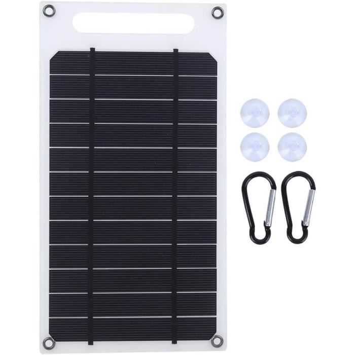 POWOXI Panneau Solaire, Chargeur De Batterie Solaire Magnétique 12 V 20 W, Contrôleur De Charge Intelligent Intégré, Chargeur Solaire étanche, Pince Crocodile Pour Voiture, Camping-car, Moto, Marine