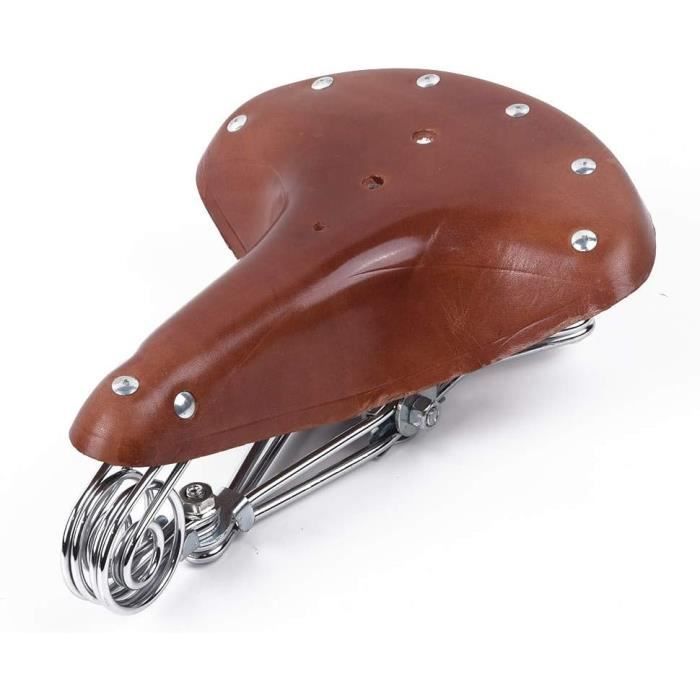 Selle Montegrappa Confort Pour Vélo Homme - VTT City Line Avec Ressorts Et Rembourrage Flex PU - Blanche