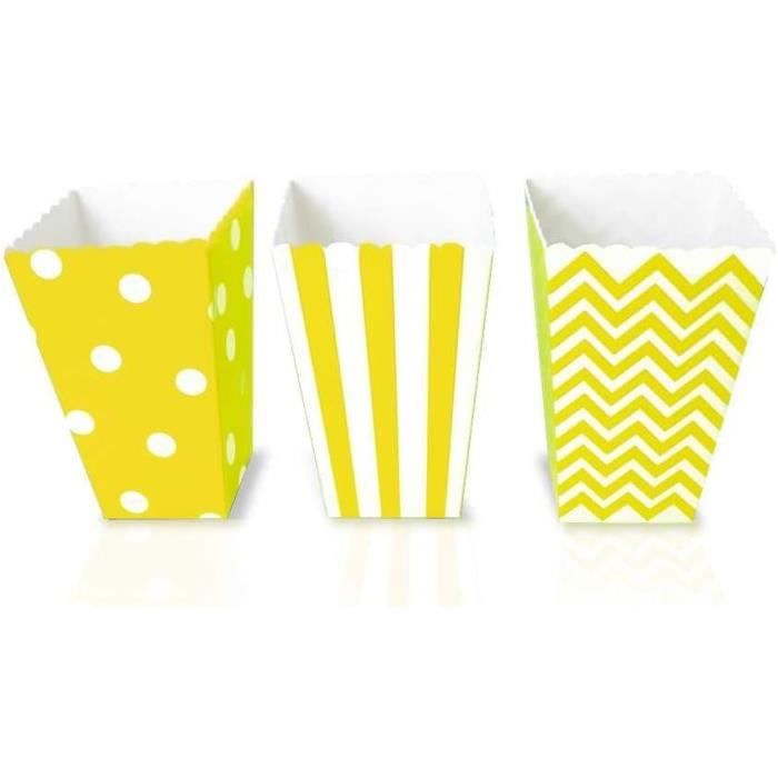 Lot De 18 Mini Boîtes à Pop-corn En Carton - Parfaites Pour Fêtes, Anniversaires, Baby Shower Et Soirées Cinéma