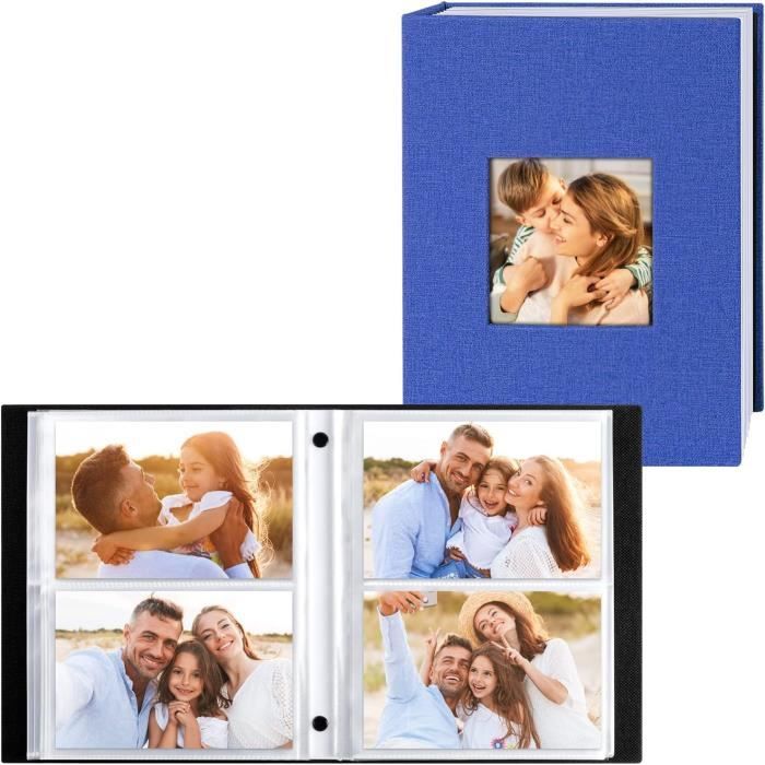 Album Photo Hixingo 200 Pochettes - Format 10x15 Cm - Couverture Rigide - Pour Famille, Mariage, Bébé, Voyage - 7 Pouces, Design Baleine