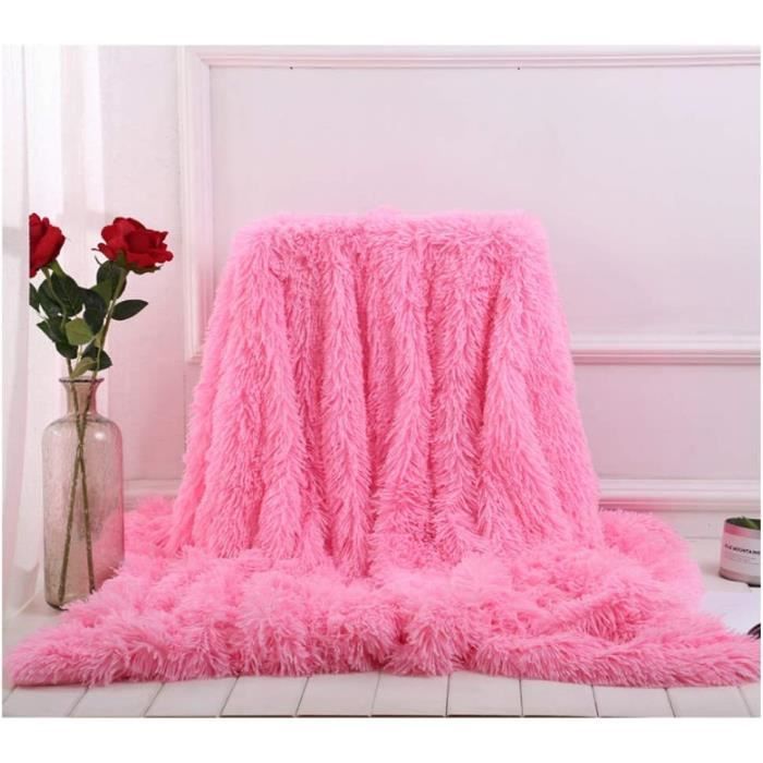 Couverture En Fausse Fourrure Douce - Dimensions 100x150 Cm, Pour Canapé, Lit, Ou Décoration D'hiver