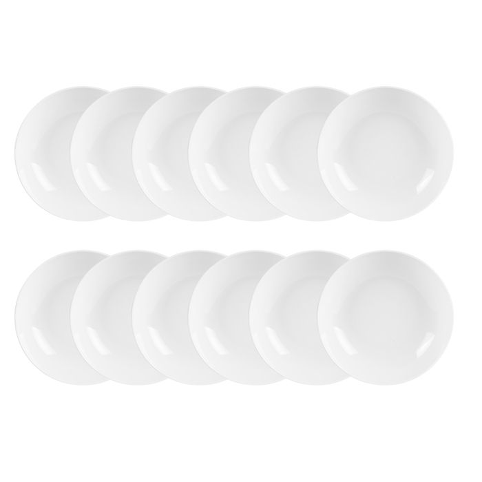 Maxi lot 12 assiettes creuses Zen 20 cm - Trendup