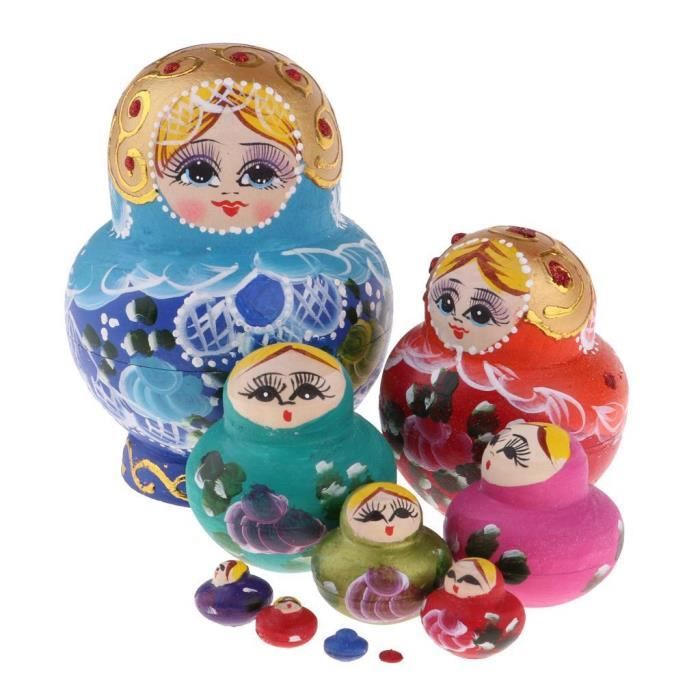 POUPEES RUSSES POUPEES GIGOGNES MATRIOCHKA PEINTE PAR POULZOUNOVA RUSSIE | eBay