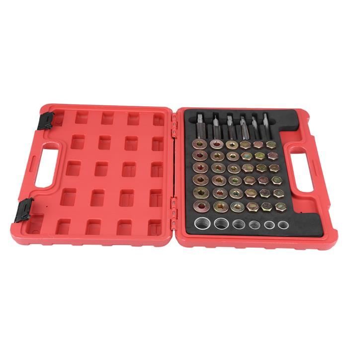 Kit De Réparation Filetage Carter D'Huile 64 Pièces - Tarauds M13 M15 M17 M20 - Bouchons Et Rondelles
