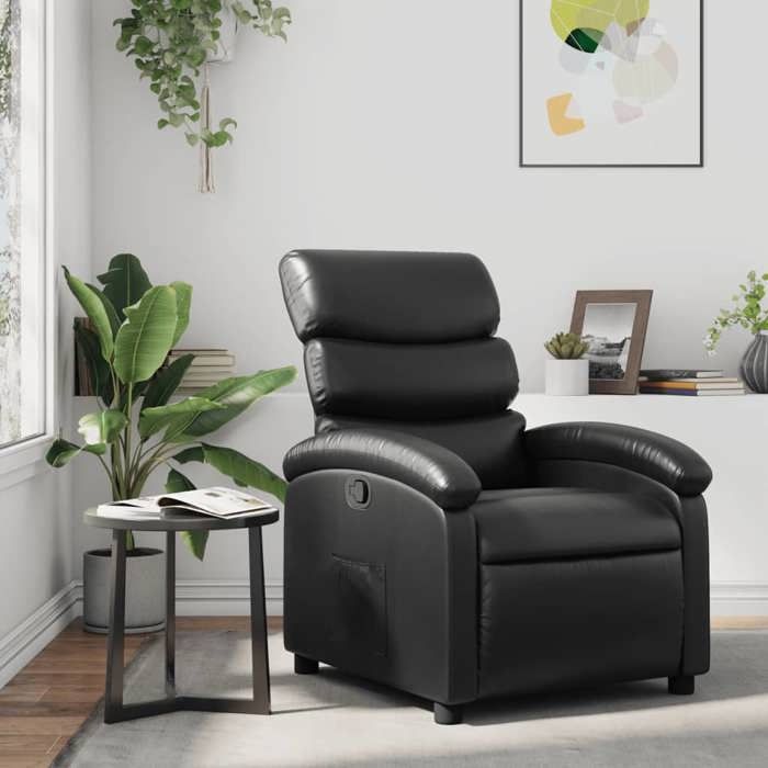 Fauteuil Scandinave électrique De Massage, Fauteuil TV Chaise De Salon, Noir Tissu VidaXL