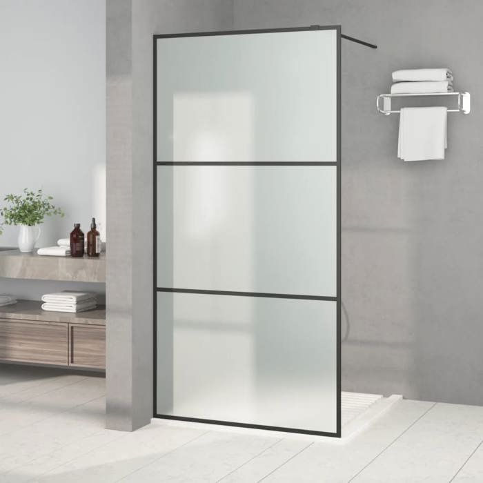 vidaXL Paroi de douche 100x195 cm Verre Dépoli - vue 2