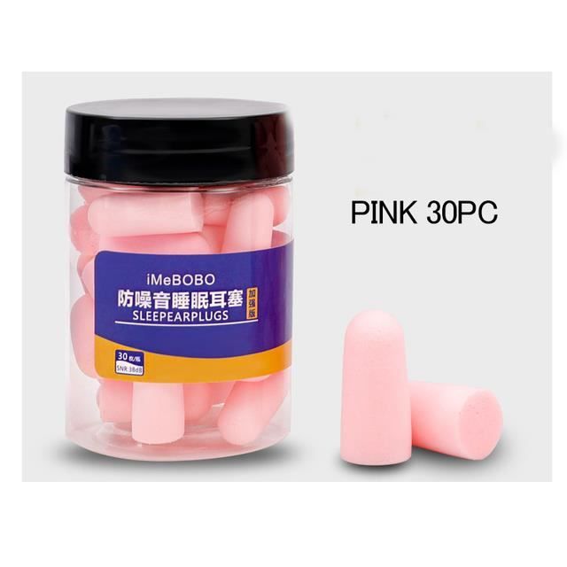 Boules Quies,Pink 30 PCSbouchon oreille plug bouchon oreille anti bruit boule quies oreille