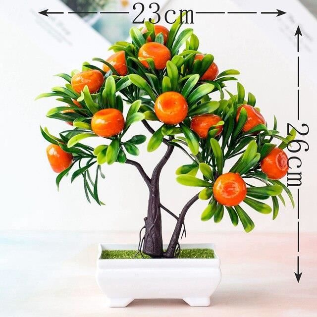 Bonsaï Artificiel Réaliste 25 Cm - Plante D'intérieur En PVC, Sans Entretien, Décoration Pour Bureau, Salon Ou Balcon