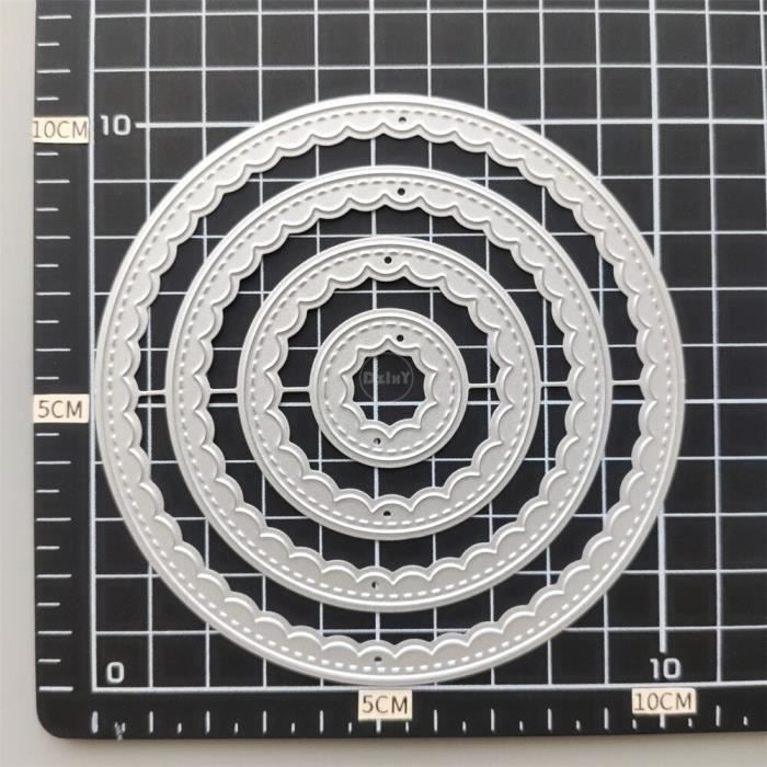 Matrices De Découpe Cadre Timbre - 5 Pochoirs En Acier Carbone Pour Scrapbooking Et Cartes Faites Main