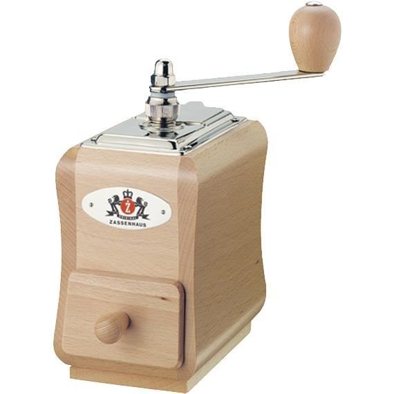Zassenhaus 40258 Moulin à Café Manuel En Bois – Réglage Précis De La Mouture – Pour Un Café Frais Et Aromatisé Tous Les Jours