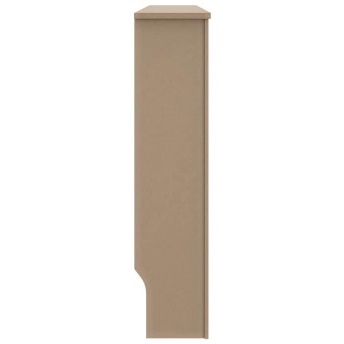 Cache-radiateur MDF Blanc 152x19x82 Cm - Motif Nid D'abeille, Finition Mate, Neuf