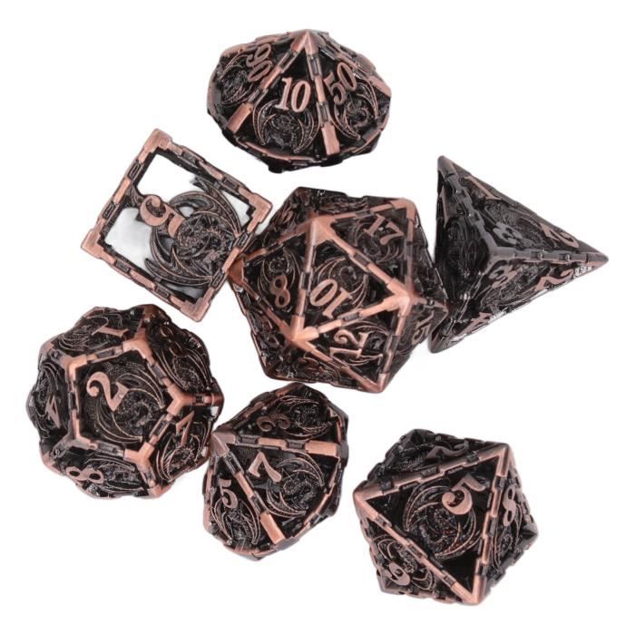 JNG Ensemble De Dés En Métal Pour Donjons Et Dragons Et Autres Jeux De