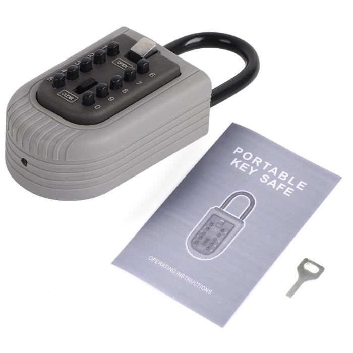 Coffre De Sécurité Portable Pour Pistolet – Verrouillage à Combinaison, Acier, Intérieur Rembourré