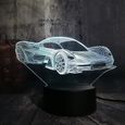 -3D Night Light Moderne Ferrari Voiture Led Night Light 7 Changement De Couleur Touch Room Lampe De Table Home Party Decor-1