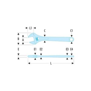 Performance Tool W415C Clé à Molette 38,1 Cm