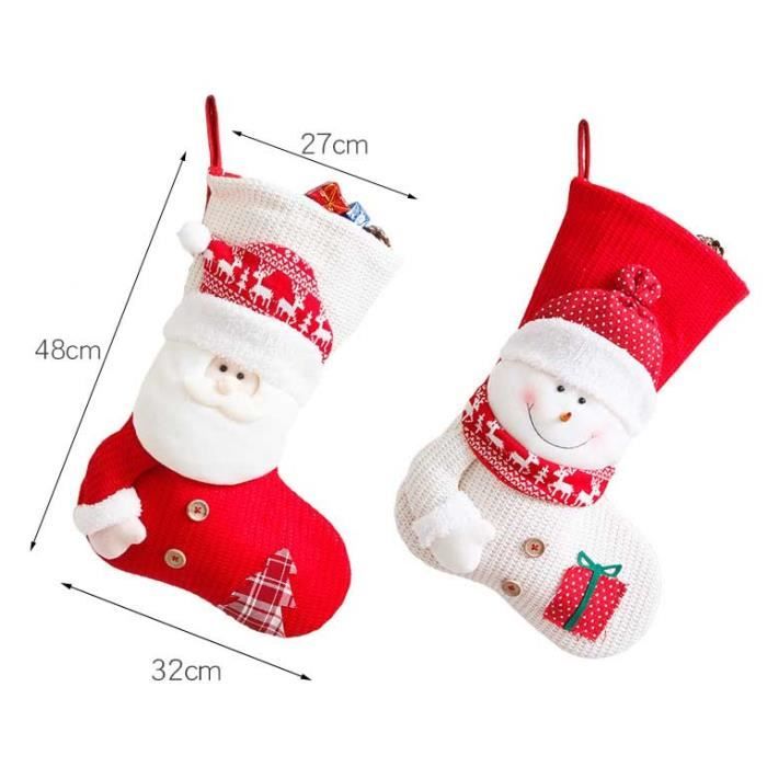Chaussettes Thermiques Noël - Motif Père Noël Mignon - Unisexe Adulte, Cadeau Décontracté Pour Fêtes