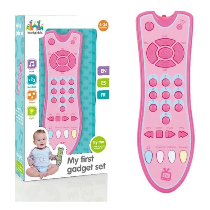 2023, télécommande tv jouet bébé simulé télécommande jouet Aby 0-6 mois  cadeau de qualité alimentaire pour l’apprentissage de la petite enfance