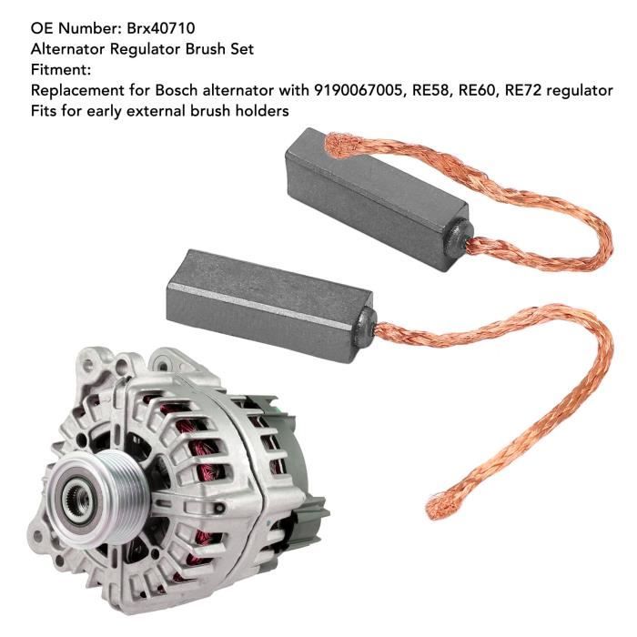 Balais Charbon Universel 5kW Ruimou - Lot De 5 Pour Générateurs 168F-190F