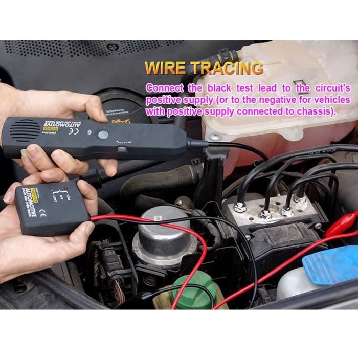 SURENHAP Testeur de circuit de fil électrique Auto 6V 12V 24V DC voiture  camion testeur de Circuit de tension auto diagnostic