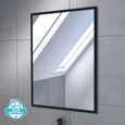 Meuble salle de bain 60 x 80 - Finition chene naturel + vasque blanche + miroir - TIMBER 60 - Pack15-2